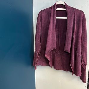 Testimony Los Angeles french terry open front sweatshirt